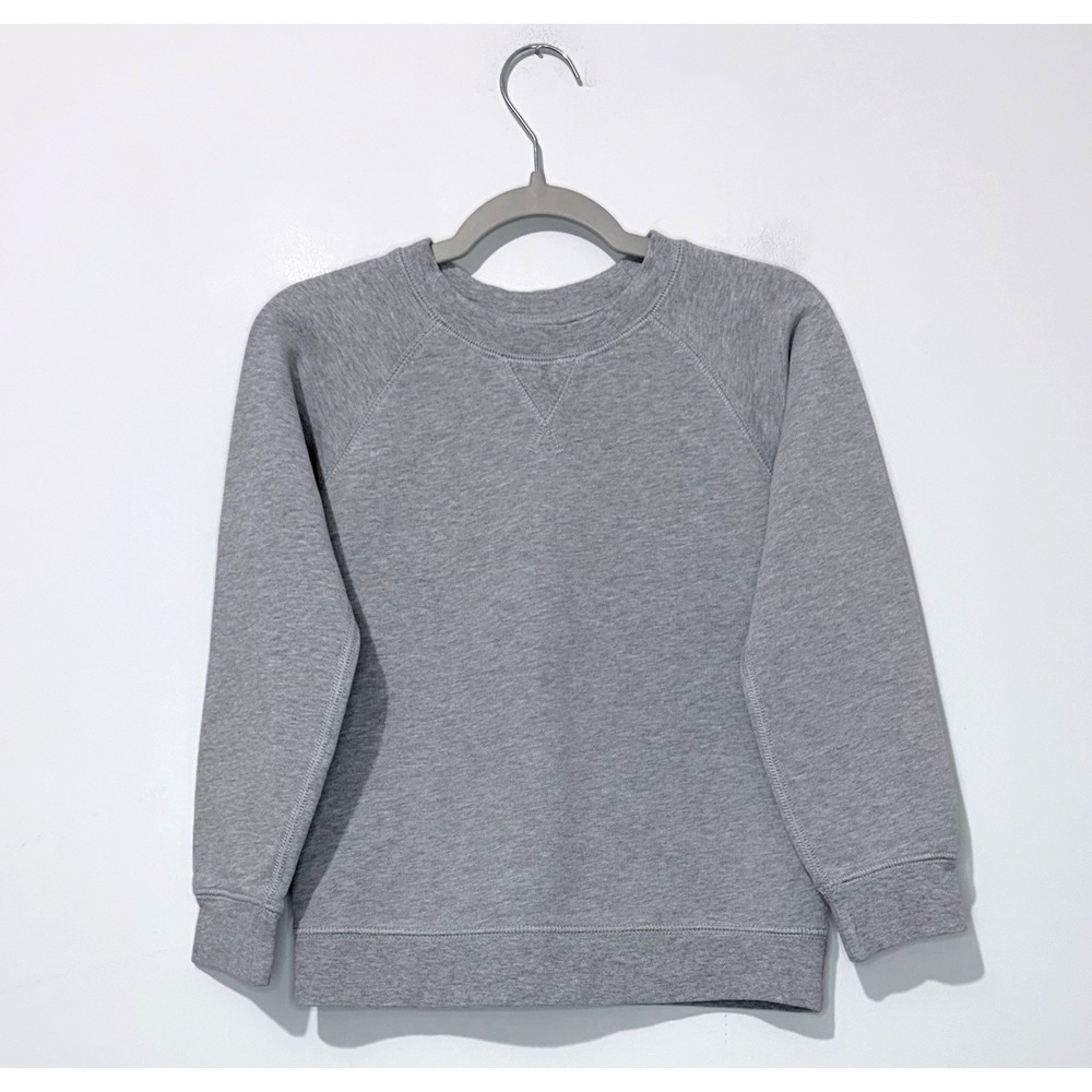 Hanna Andersson Boys T Shirt 110 US 5 Cotton Heather Gray Long Sleeve
